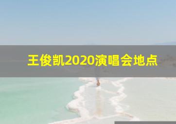 王俊凯2020演唱会地点