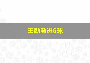 王励勤进6球