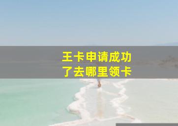 王卡申请成功了去哪里领卡