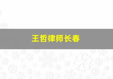 王哲律师长春