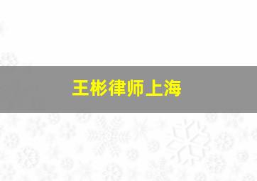 王彬律师上海