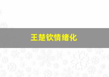 王楚钦情绪化