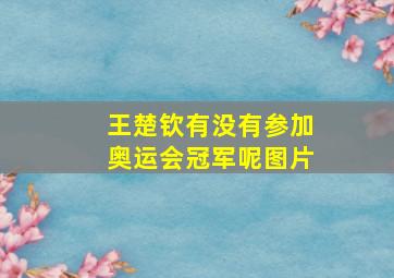 王楚钦有没有参加奥运会冠军呢图片