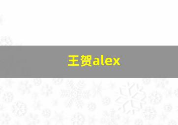 王贺alex