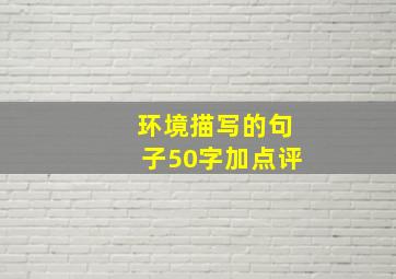 环境描写的句子50字加点评