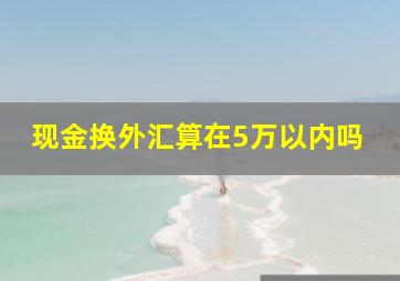 现金换外汇算在5万以内吗