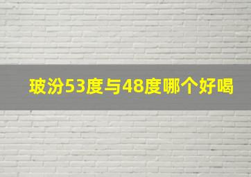 玻汾53度与48度哪个好喝