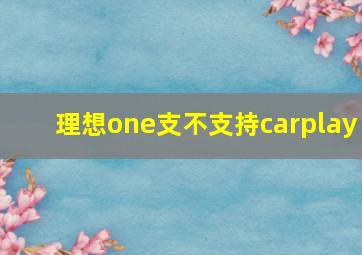 理想one支不支持carplay