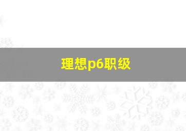 理想p6职级