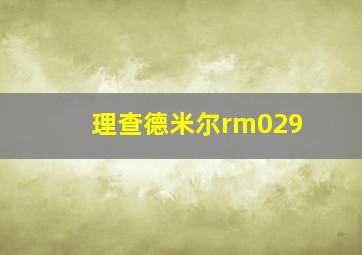 理查德米尔rm029