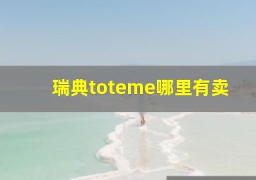 瑞典toteme哪里有卖