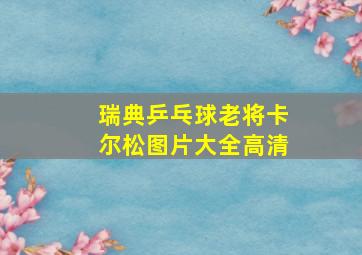 瑞典乒乓球老将卡尔松图片大全高清