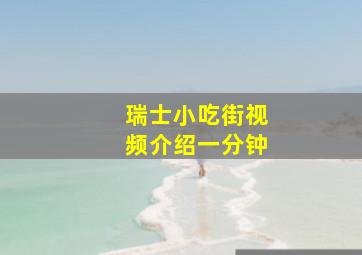 瑞士小吃街视频介绍一分钟