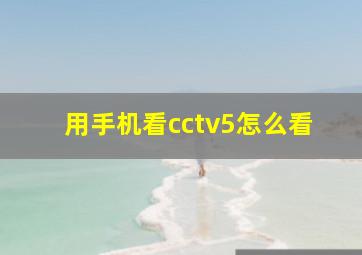 用手机看cctv5怎么看