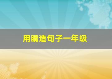 用睛造句子一年级