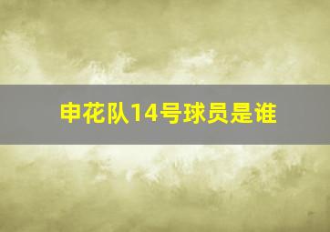 申花队14号球员是谁