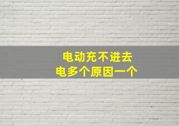 电动充不进去电多个原因一个