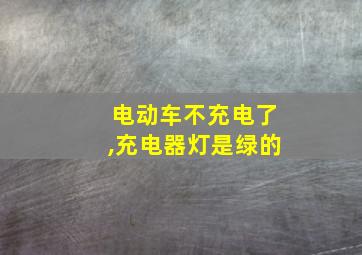 电动车不充电了,充电器灯是绿的