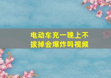 电动车充一晚上不拔掉会爆炸吗视频