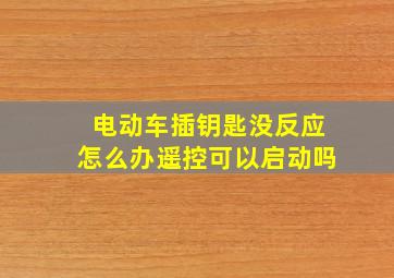 电动车插钥匙没反应怎么办遥控可以启动吗