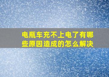 电瓶车充不上电了有哪些原因造成的怎么解决