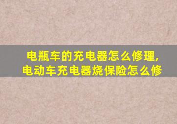 电瓶车的充电器怎么修理,电动车充电器烧保险怎么修