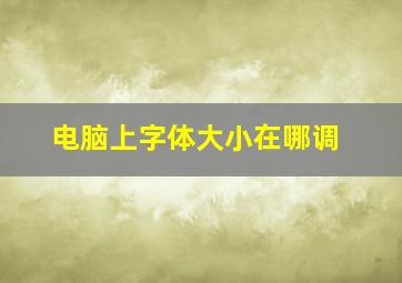 电脑上字体大小在哪调