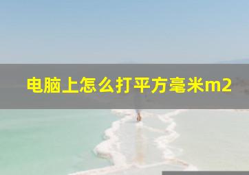 电脑上怎么打平方毫米m2