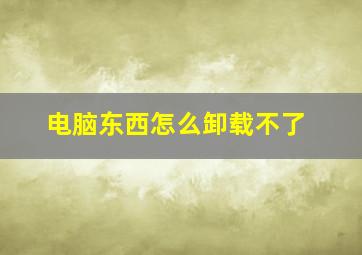 电脑东西怎么卸载不了