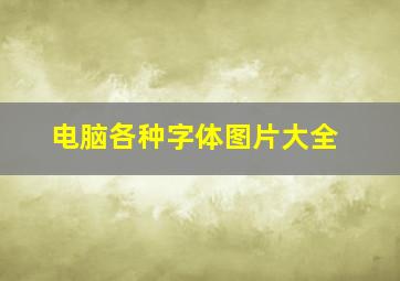 电脑各种字体图片大全