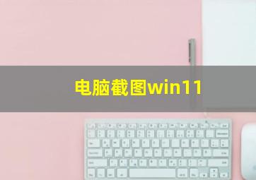 电脑截图win11