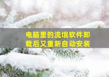 电脑里的流氓软件卸载后又重新自动安装