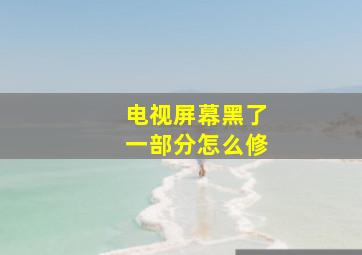 电视屏幕黑了一部分怎么修