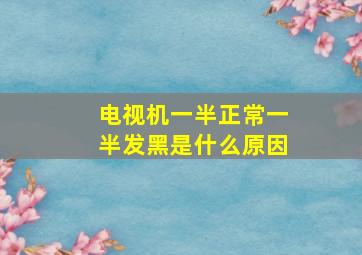 电视机一半正常一半发黑是什么原因