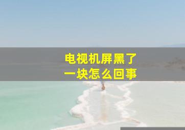 电视机屏黑了一块怎么回事