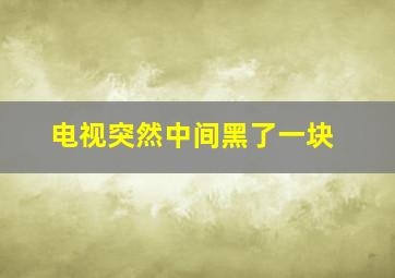 电视突然中间黑了一块