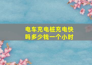 电车充电桩充电快吗多少钱一个小时