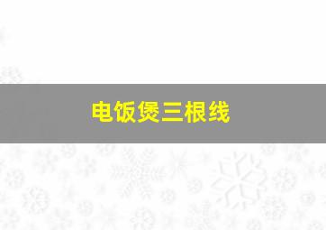 电饭煲三根线