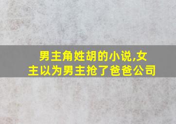 男主角姓胡的小说,女主以为男主抢了爸爸公司