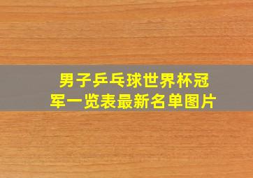 男子乒乓球世界杯冠军一览表最新名单图片