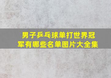 男子乒乓球单打世界冠军有哪些名单图片大全集