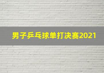 男子乒乓球单打决赛2021