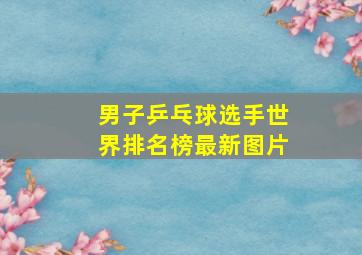 男子乒乓球选手世界排名榜最新图片