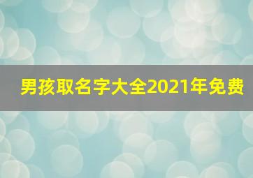 男孩取名字大全2021年免费