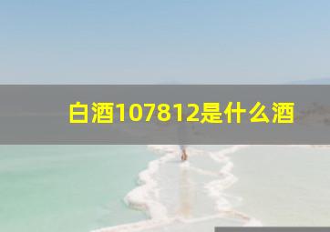 白酒107812是什么酒