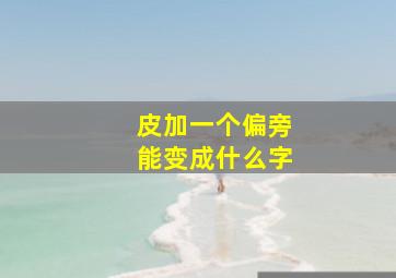 皮加一个偏旁能变成什么字