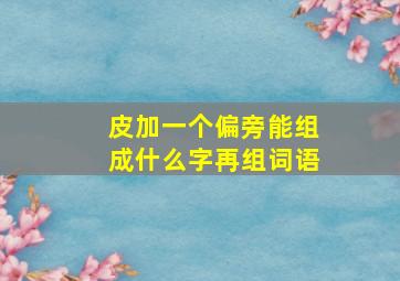 皮加一个偏旁能组成什么字再组词语