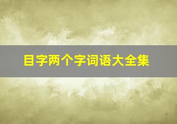 目字两个字词语大全集