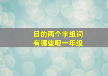 目的两个字组词有哪些呢一年级