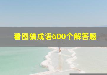 看图猜成语600个解答题